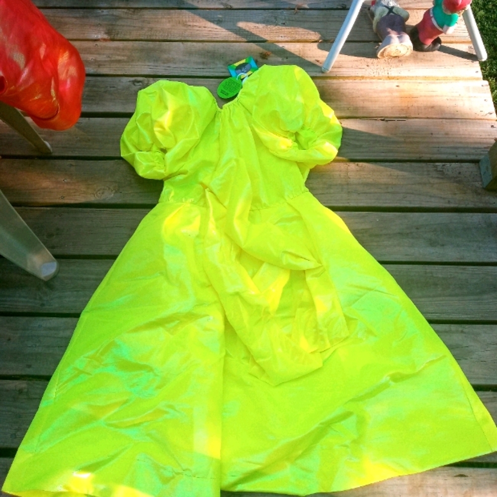 Christopher John Rogers yellow puff dress NWT